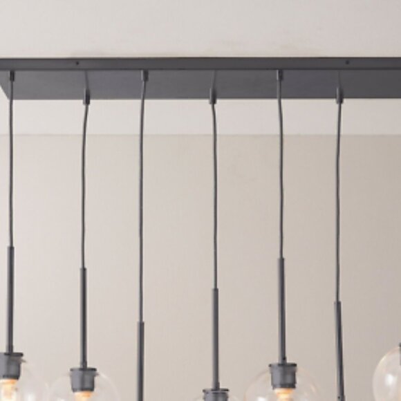 NEW West Elm Sculptural 7 light Chandelier antique bronze Canopy NO SHADES - Picture 1 of 4